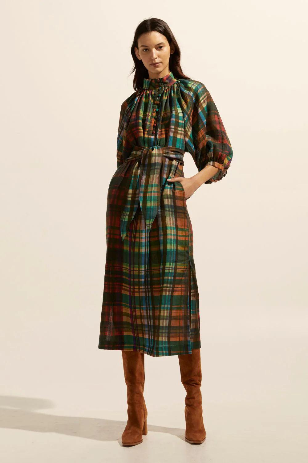 Zoe Kratzmann Capture Dress in Kaleidoscope Check - the tartan fox