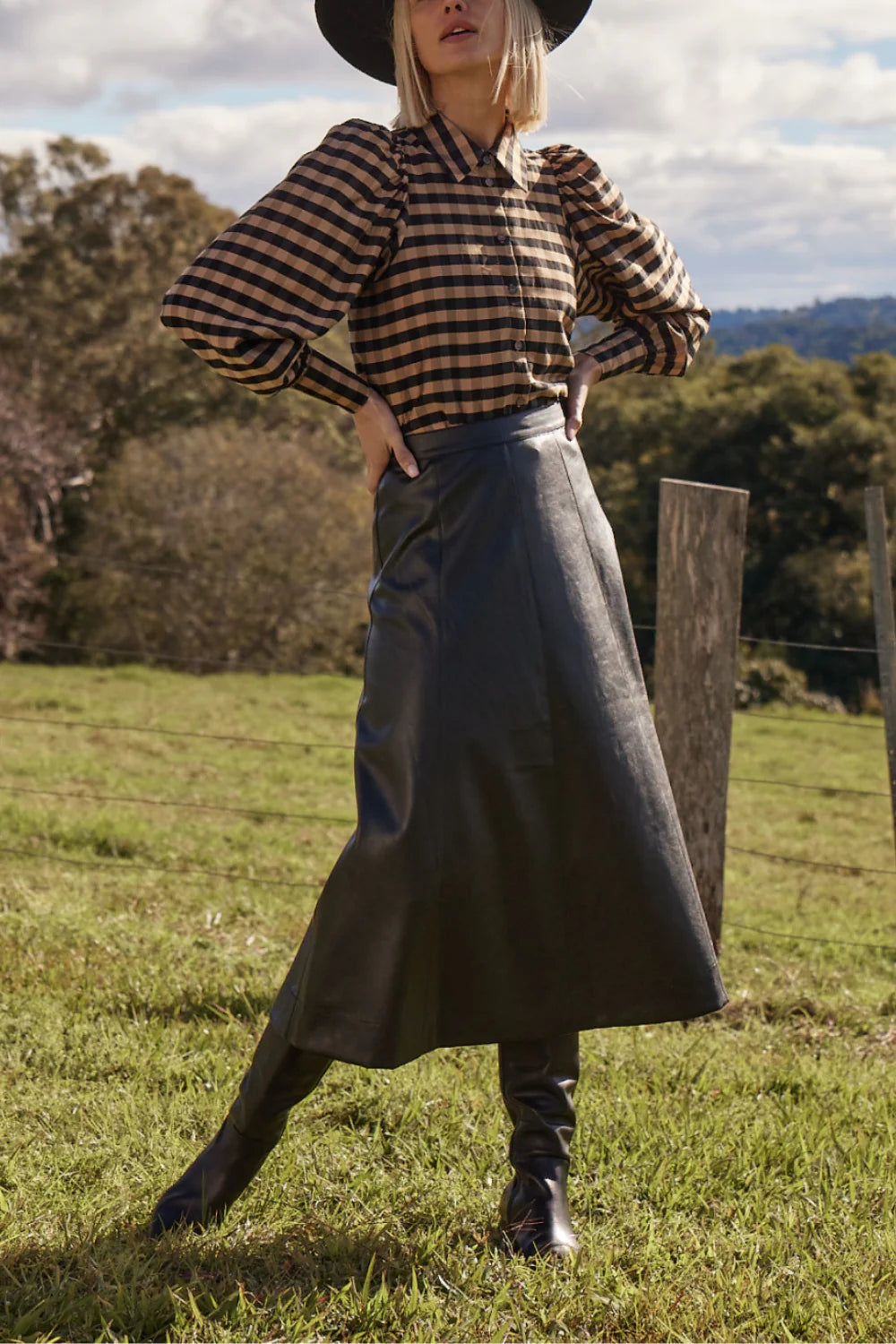 Zoe Kratzmann Mirage Top in Toffee Black - the tartan fox