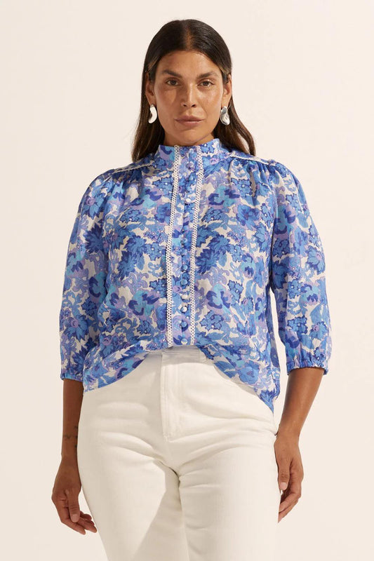 Zoe Kratzmann Outlook Top in Pacific Floral - the tartan fox