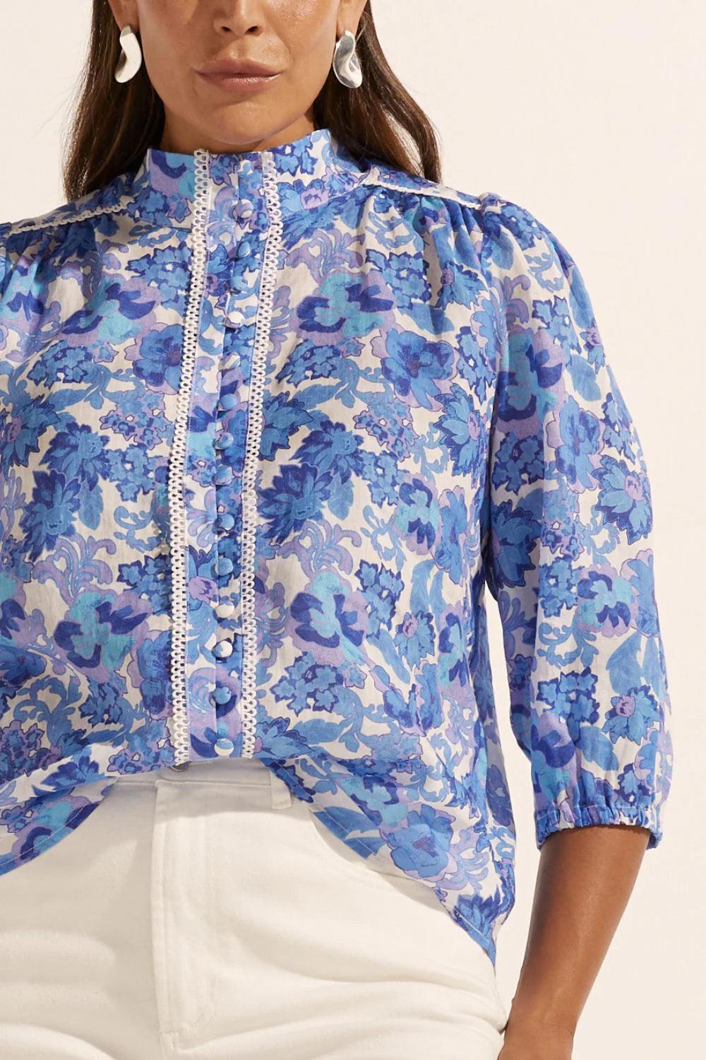 Zoe Kratzmann Outlook Top in Pacific Floral - the tartan fox