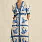 Zoe Kratzmann Portrait Dress in Azure Collage - the tartan fox