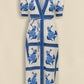 Zoe Kratzmann Portrait Dress in Azure Collage - the tartan fox