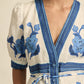 Zoe Kratzmann Portrait Dress in Azure Collage - the tartan fox