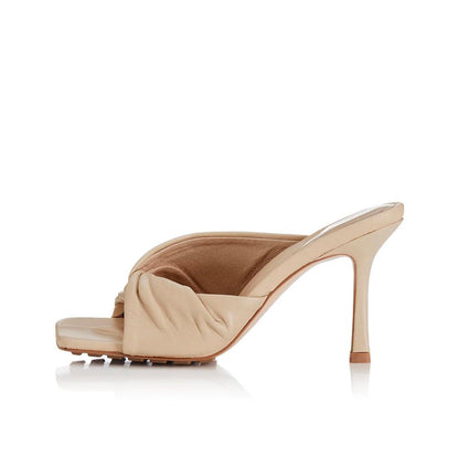 Alias Mae Leora Heel in Cream Leather - the tartan fox