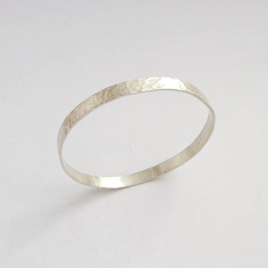 Argent Silversmith Dapped Bangle in 925 Recycled Sterling Silver - the tartan fox