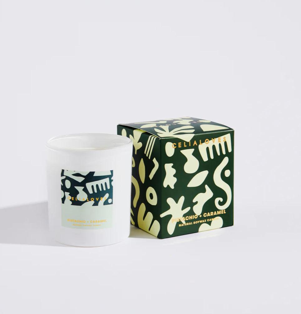 Celia Loves Pistachio & Caramel Candle - the tartan fox