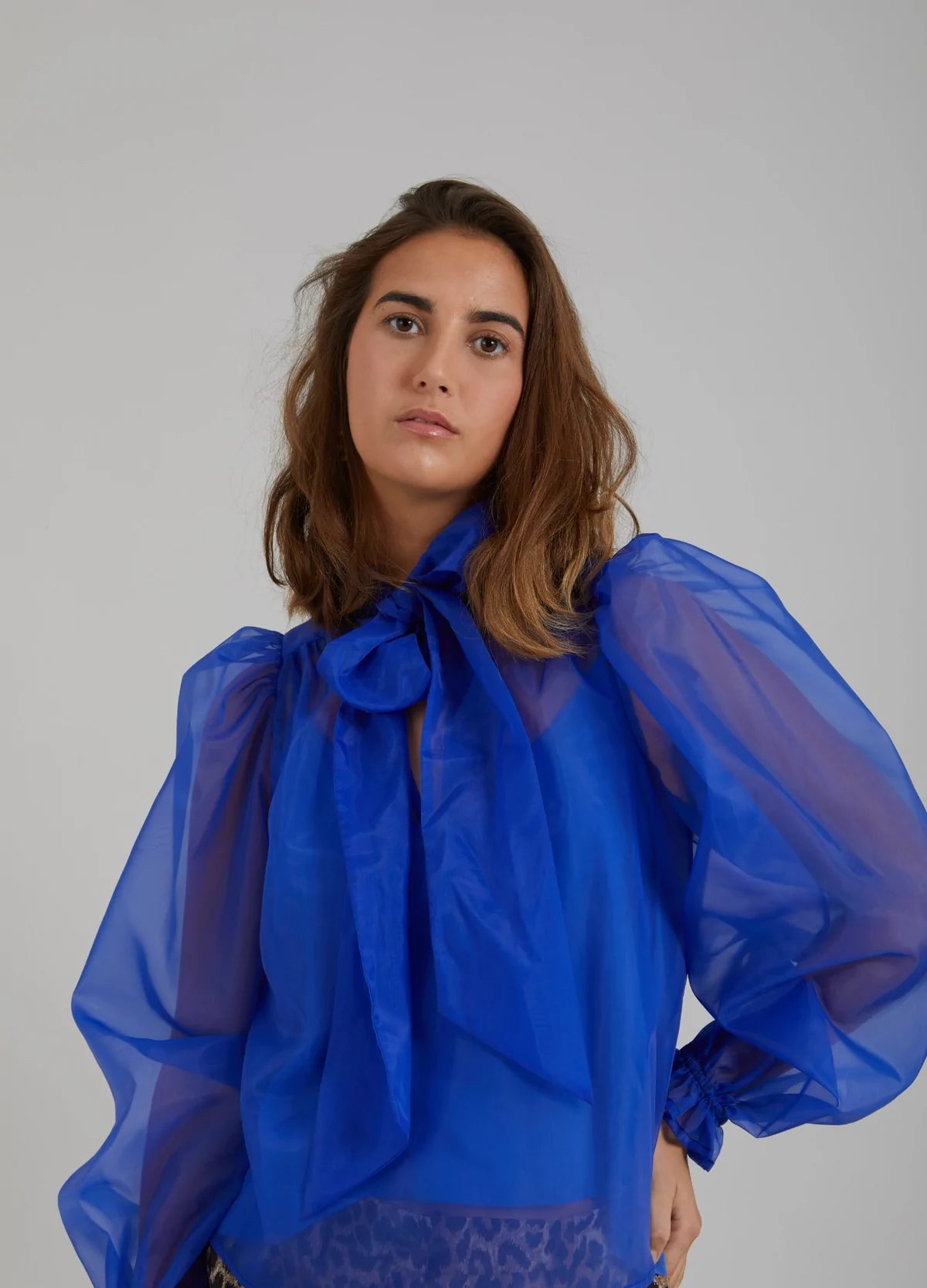 Coster Bow Shirt in High Blue - the tartan fox