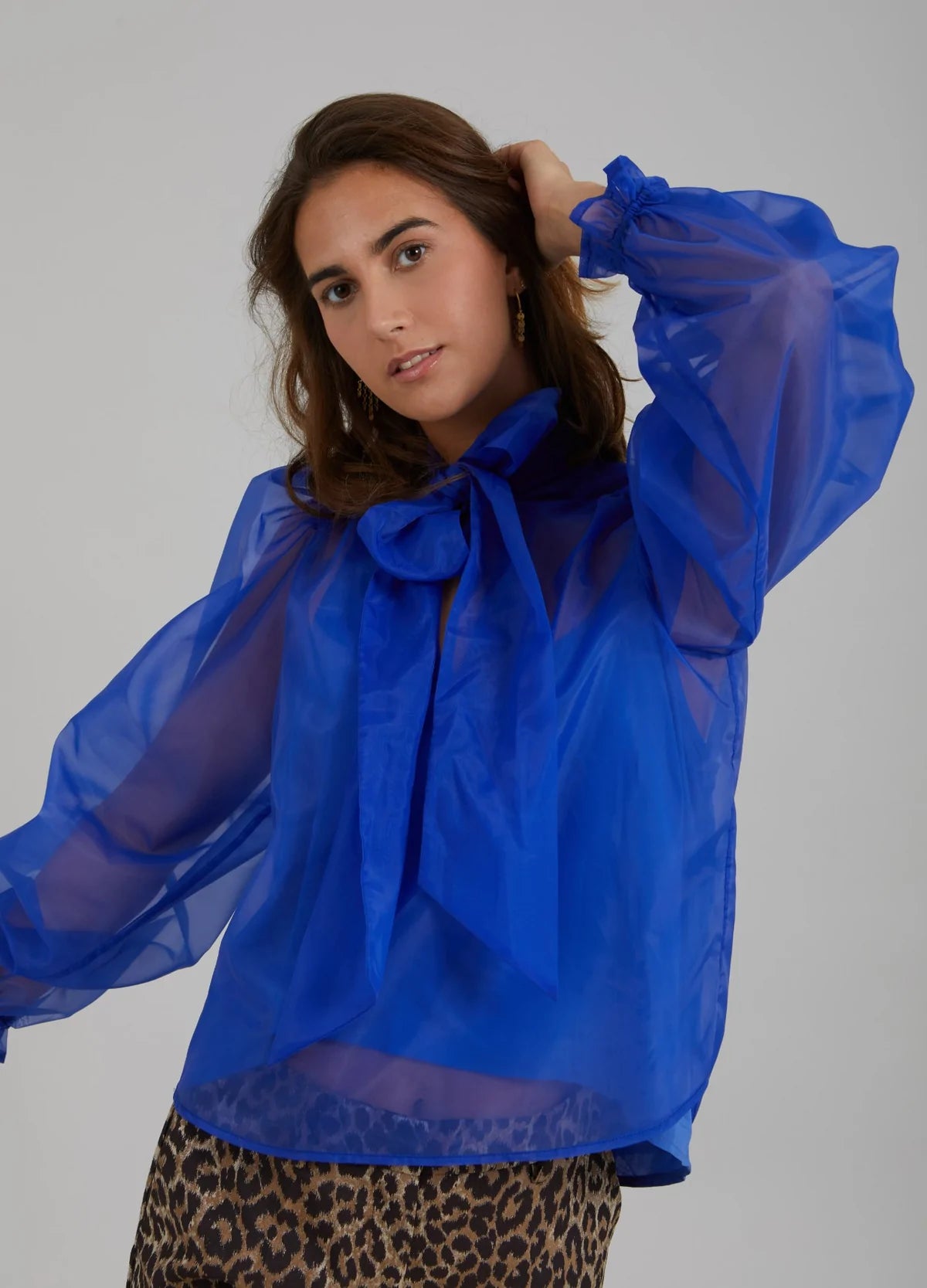 Coster Bow Shirt in High Blue - the tartan fox