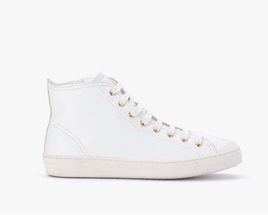 DOF Freya Sneaker in White - the tartan fox