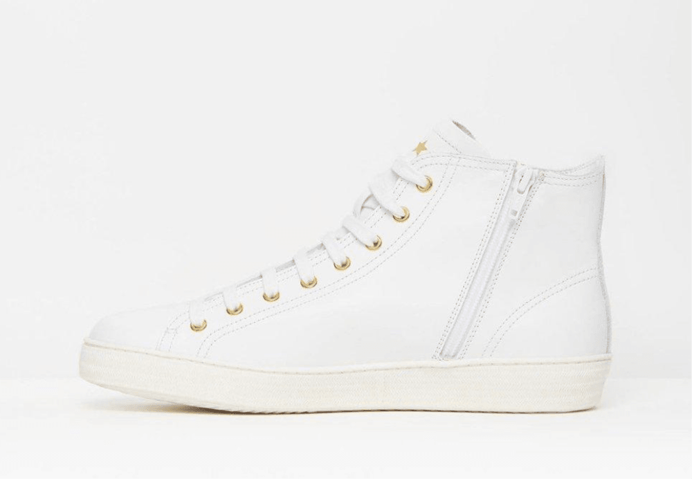 DOF Freya Sneaker in White - the tartan fox