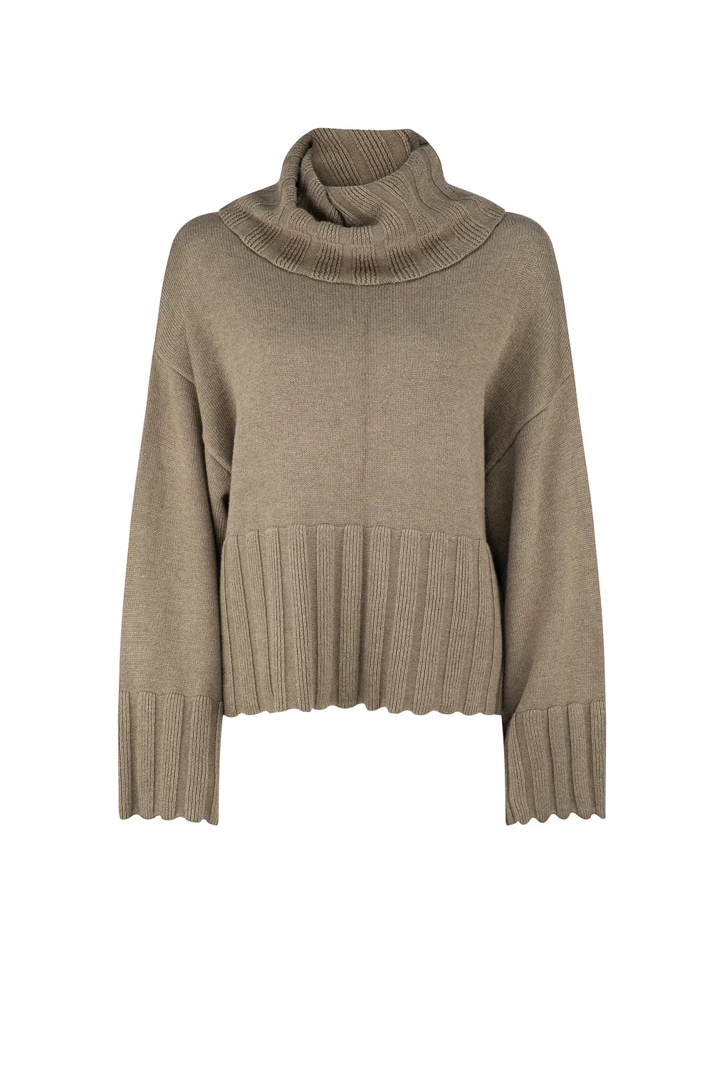 Dref by D Venus Knit Jumper in Olive Branch - the tartan fox