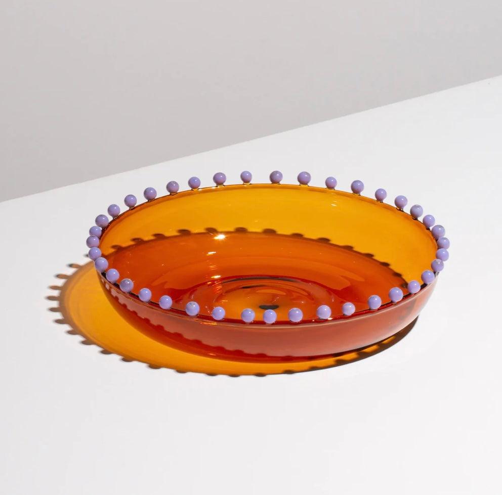 Fazeek Wave Pearl Platter in Amber and Lilac - the tartan fox