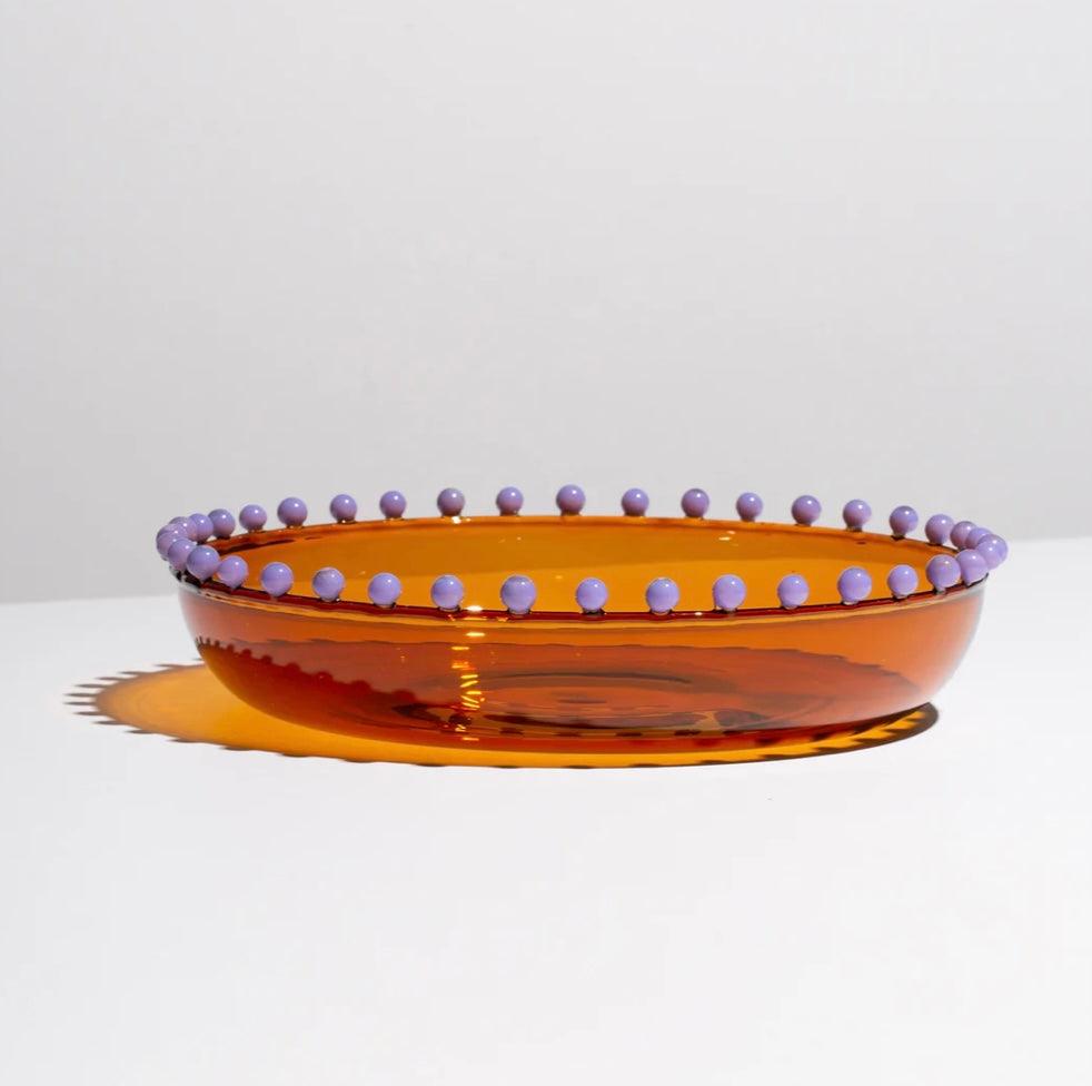 Fazeek Wave Pearl Platter in Amber and Lilac - the tartan fox