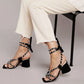 Hael and Jax Fate Heel in Black and White - the tartan fox