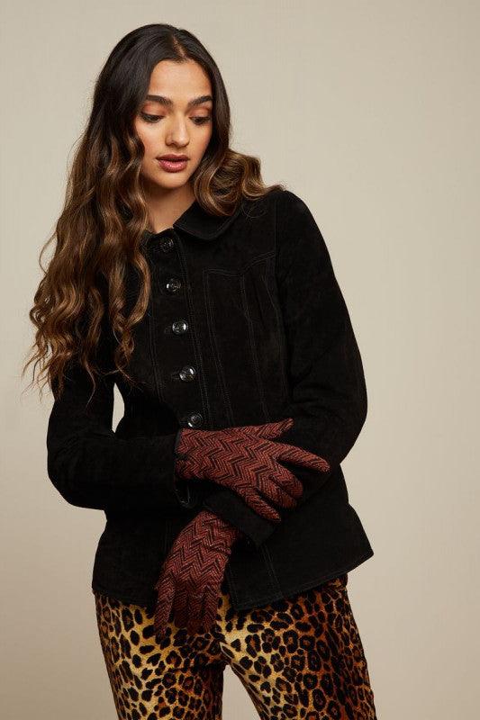 King Louie Facet Gloves in Henna Red - the tartan fox