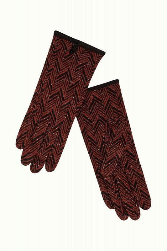 King Louie Facet Gloves in Henna Red - the tartan fox