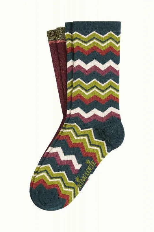 King Louie Socks 2-Pack in Shakin - the tartan fox