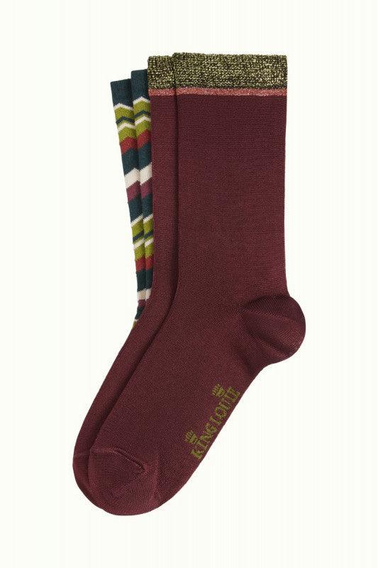 King Louie Socks 2-Pack in Shakin - the tartan fox