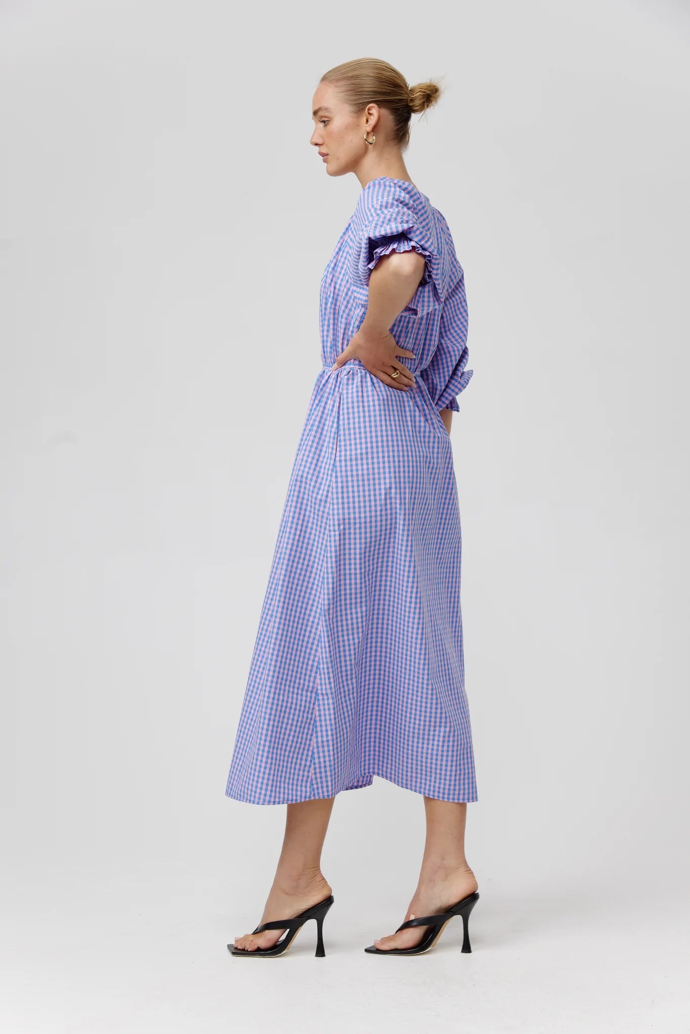 Kinney Coco Dress in Pink and Blue Check - the tartan fox