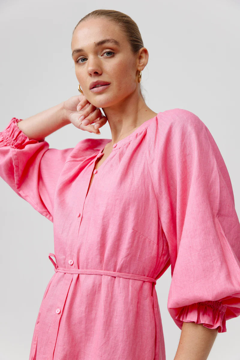 Kinney Coco Dress in Pink - the tartan fox