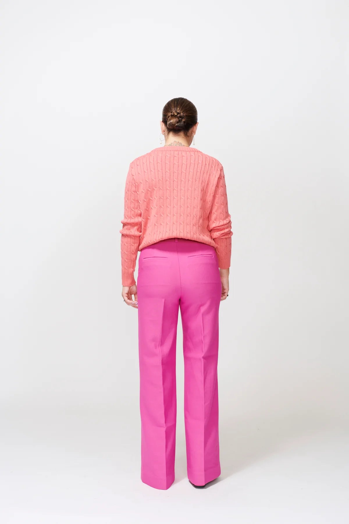 McIntyre Maria Cable Knit in Tea Rose - the tartan fox