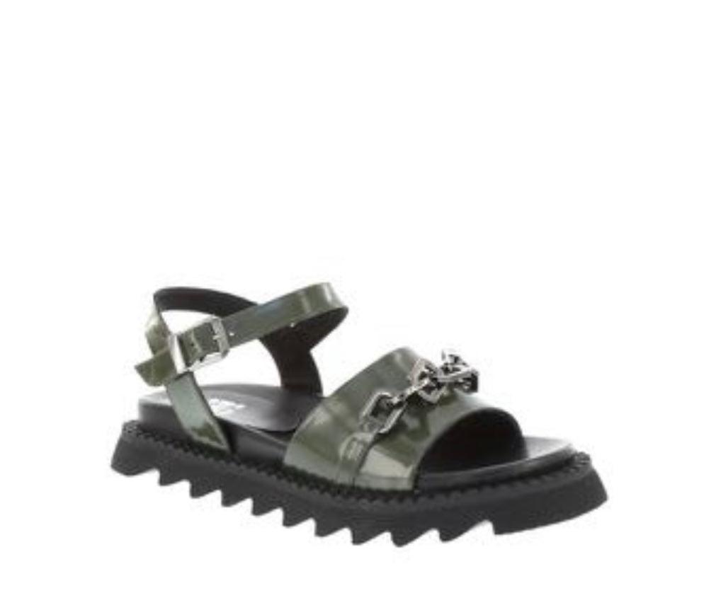 Neo Olive Sandal in Green - the tartan fox