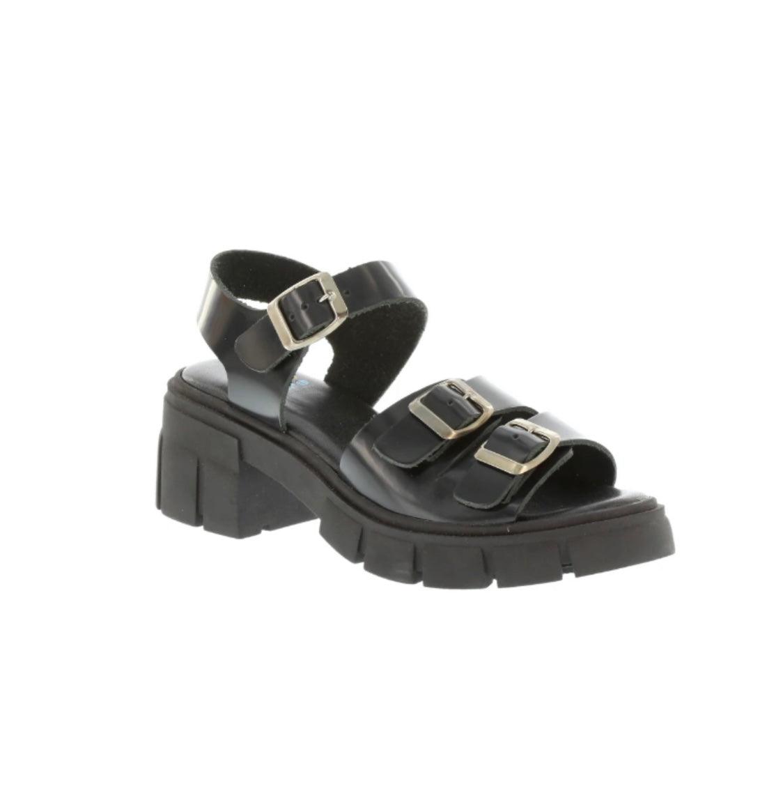 Nu Neo Emilia Sandal in Florentic Negro - the tartan fox