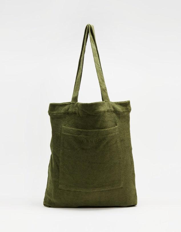 Nude Lucy Finn Terry Tote Bag in Agave - the tartan fox