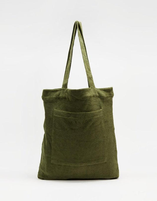 Nude Lucy Finn Terry Tote Bag in Agave - the tartan fox