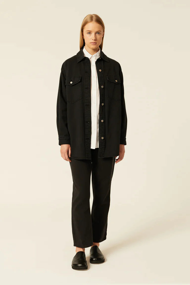 Nude Lucy Rai Denim Jacket in Coal - the tartan fox