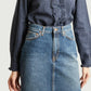 Nudie Jeans Hanna Denim Skirt Blue Freckles - the tartan fox