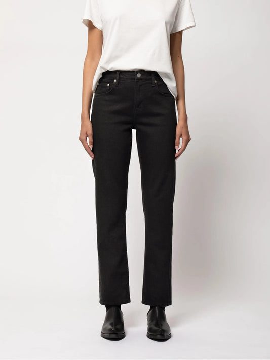 Nudie Jeans Straight Sally in Everblack - the tartan fox