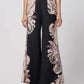 Oncewas Castro Wide Leg Pant in Black Gypsy Print - the tartan fox