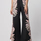 Oncewas Castro Wide Leg Pant in Black Gypsy Print - the tartan fox