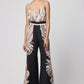 Oncewas Castro Wide Leg Pant in Black Gypsy Print - the tartan fox