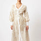 OnceWas Elysian Contrast Panel Linen/Viscose Dress - the tartan fox
