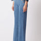 OnceWas Getty Faux Suede Pant in Chambray - the tartan fox