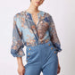 OnceWas Getty Faux Suede Pant in Chambray - the tartan fox