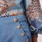 OnceWas Getty Faux Suede Pant in Chambray - the tartan fox