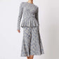 OnceWas Harmony Viscose Knit Top in Navy Pampas - the tartan fox