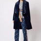 OnceWas Harmony Viscose Knit Top in Navy Pampas - the tartan fox