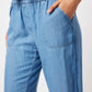 OnceWas Jolie Tencel Denim Raw Edge Jogger - the tartan fox