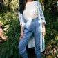 OnceWas Jolie Tencel Denim Raw Edge Jogger - the tartan fox