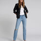 One Teaspoon Hendrixe Truckers Mid Rise Straight Leg Jean - the tartan fox