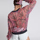 One Teaspoon Kaleidoscope Crew Longsleeve Top in Pink Prism - the tartan fox