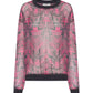 One Teaspoon Kaleidoscope Crew Longsleeve Top in Pink Prism - the tartan fox