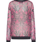 One Teaspoon Kaleidoscope Crew Longsleeve Top in Pink Prism - the tartan fox