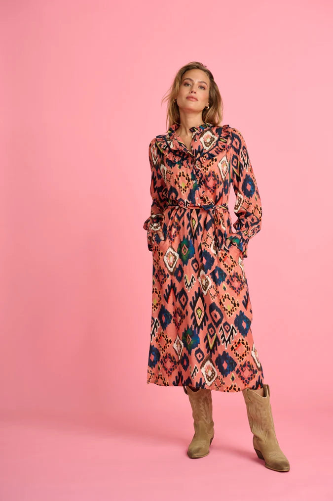 POM Amsterdam Crafts Dress in Dusty Pink - the tartan fox