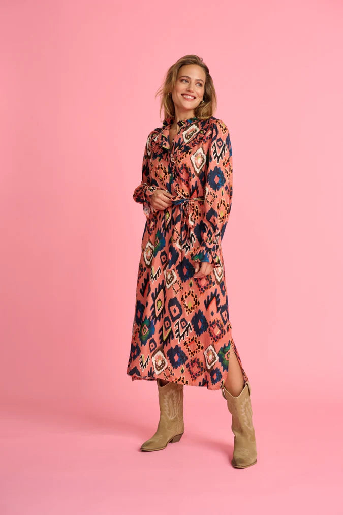 POM Amsterdam Crafts Dress in Dusty Pink - the tartan fox