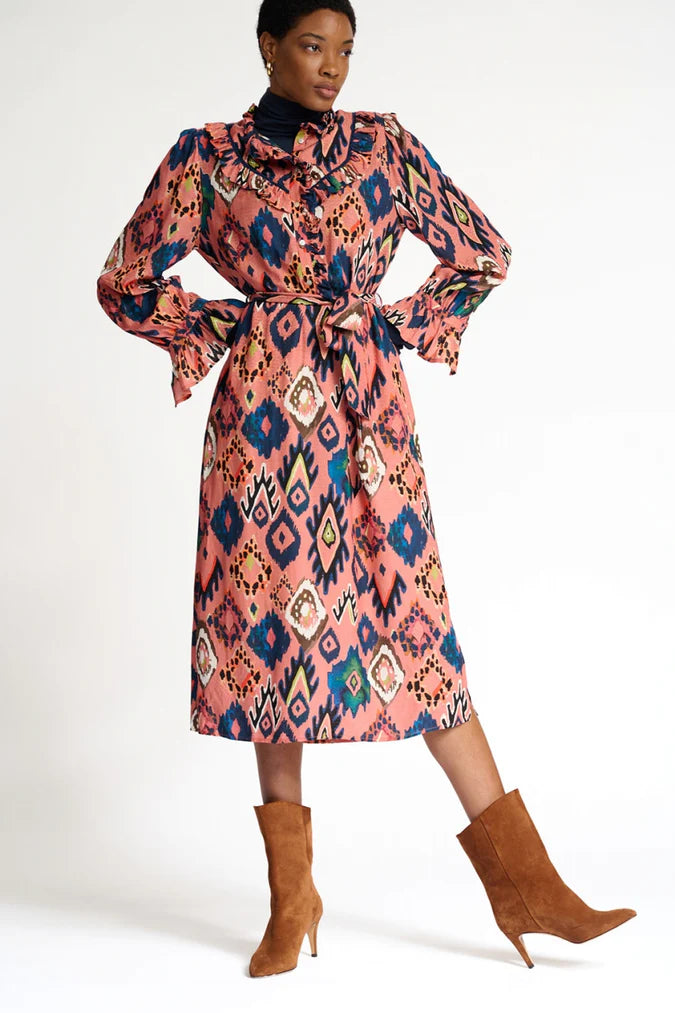 POM Amsterdam Crafts Dress in Dusty Pink - the tartan fox